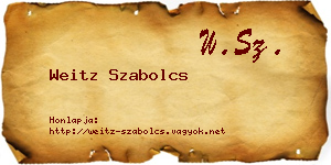 Weitz Szabolcs névjegykártya