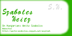 szabolcs weitz business card